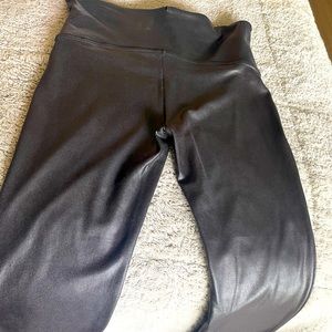 Black faux leather SPANX